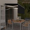 vidaXL Toldo autom&aacute;tico c/ estore/LED/sensor vento 3,5x2,5 m antracite