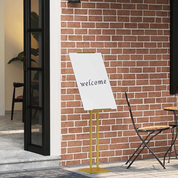 vidaXL Displays de Feira Ouro 26,5 x 26,5 x 150 cm A&ccedil;o