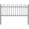 vidaXL Cerca de jardim BOXTEL com topo em arco, em a&ccedil;o, 170x80 cm, preto
