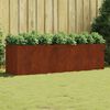 vidaXL Canteiro elevado de jardim 280x80x80 cm a&ccedil;o corten