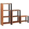 vidaXL Estante 6 n&iacute;veis 3 unid. 50 x 30 x 110 cm Castanho