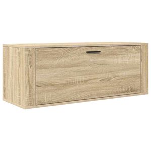 vidaXL Sapateira parede 100x35x38 cm derivados madeira carvalho sonoma