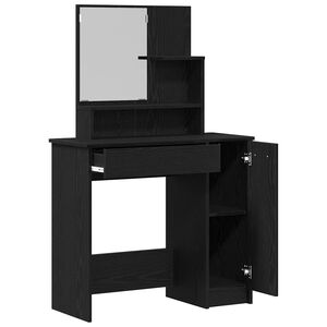 vidaXL Mesa de vestir Carvalho Preto 86,5 x 35 x 136 cm