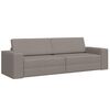 vidaXL Sof&aacute;-Cama Cinzento-acastanhado 245 x 78 x 77 cm tecido