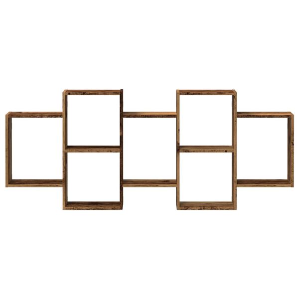 vidaXL Prateleira parede 159x18x65 cm derivados madeira madeira velha