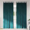vidaXL Cortinas opacas 2 pcs Verde Escuro 140 x 245 cm Veludo