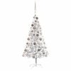 vidaXL &Aacute;rvore Natal artificial pr&eacute;-iluminada c/bola 120cm PET prateado