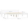 vidaXL Estrutura de cama com 2 gavetas 160x200 cm pinho maci&ccedil;o branco