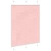 vidaXL Rosa Plissada Cega 105x150 cm Largura Tecido 104,4cm Poli&eacute;ster