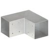 vidaXL Bases para poste em forma de L 4 pcs 91x91 mm metal galvanizado
