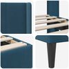 vidaXL Estrutura da Cama com cabeceira Azul 80 x 200 cm Veludo