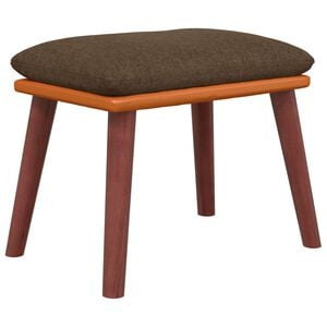 vidaXL Apoio de p&eacute;s 45x29,5x35 cm tecido/couro artificial castanho