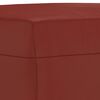 vidaXL Banco 70x35x41 cm couro artificial vermelho tinto