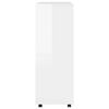 vidaXL Roupeiro 80x40x110 cm derivados de madeira branco brilhante