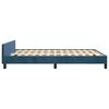 vidaXL Estrutura de cama sem colchão 140x190 cm veludo azul-escuro