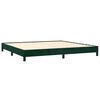 vidaXL Estrutura de cama sem colch&atilde;o 200x200 cm veludo verde-escuro