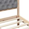 vidaXL Estrutura da Cama com cabeceira Cinzento-claro 140 x 190 cm
