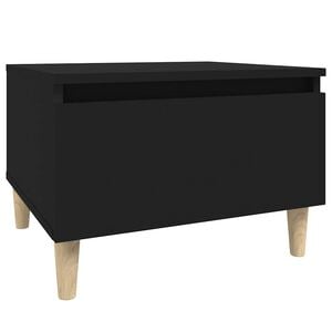 vidaXL Mesa de apoio 50x46x35 cm derivados de madeira preto