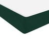 vidaXL Cama box spring c/ colch&atilde;o e LED 180x220 cm veludo verde-escuro