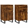 vidaXL Aparadores 2 pcs 40x35x70 cm derivados madeira carvalho fumado