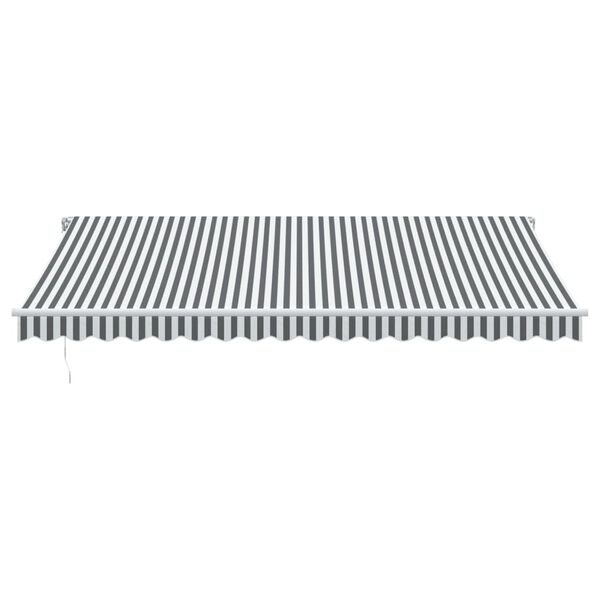 vidaXL Toldo retr&aacute;til manual 450x350 cm antracite e branco