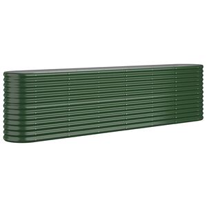 vidaXL Canteiro elevado jardim 260x40x68 cm a&ccedil;o galvanizado verde
