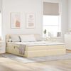 vidaXL Cama com Armazenamento Creme 180 x 200 cm Couro Sint&eacute;tico
