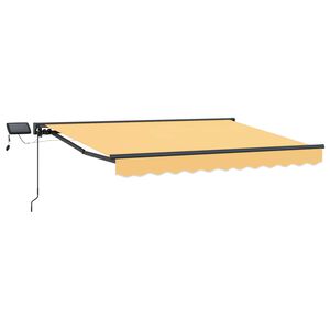 vidaXL Estrutura de Toldo Manual com LEDs Areia 2,5 x 2 m