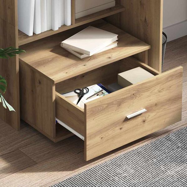 vidaXL Gabinete de Gavetas com roda Castanho 55 x 45 x 33.5 cm