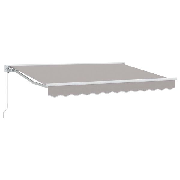 vidaXL Toldo Retr&aacute;til Manual Cinzento-claro 3 x 2,5 m