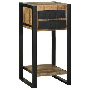 vidaXL Mesa de apoio Castanho 40 x 40 x 80 cm Madeira de manga maci&ccedil;a