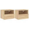 vidaXL M&oacute;veis parede TV 2pcs 40x30x30cm deriv. madeira carvalho sonoma