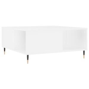 vidaXL Mesa de centro 80x80x36,5 cm derivados de madeira branco
