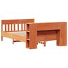 vidaXL Cama com estante sem colch&atilde;o 150x200 cm pinho maci&ccedil;o