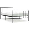 vidaXL Estrutura de cama com cabeceira e p&eacute;s 80x200 cm metal preto