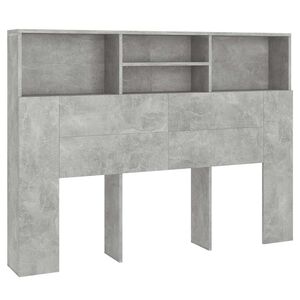 vidaXL Arm&aacute;rio de cabeceira 140x19x103,5 cm cinzento cimento