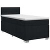 vidaXL Cama box spring com colch&atilde;o Preto 80 x 200 cm Tecido