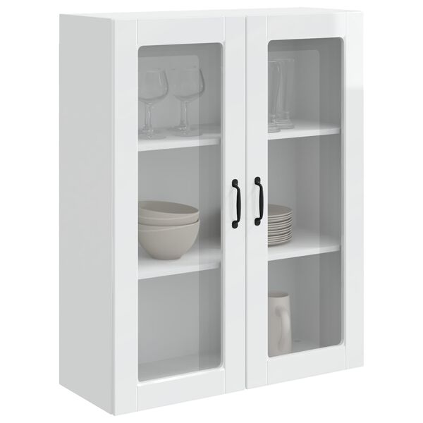 vidaXL Arm&aacute;rio de Cozinha Kalmar Branco Brilhante 80 x 31 x 100 cm