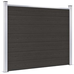 vidaXL Painel de cerca 180x146 cm WPC preto