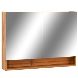 vidaXL Arm&aacute;rio espelhado casa banho com LED 80x15x60 cm MDF carvalho