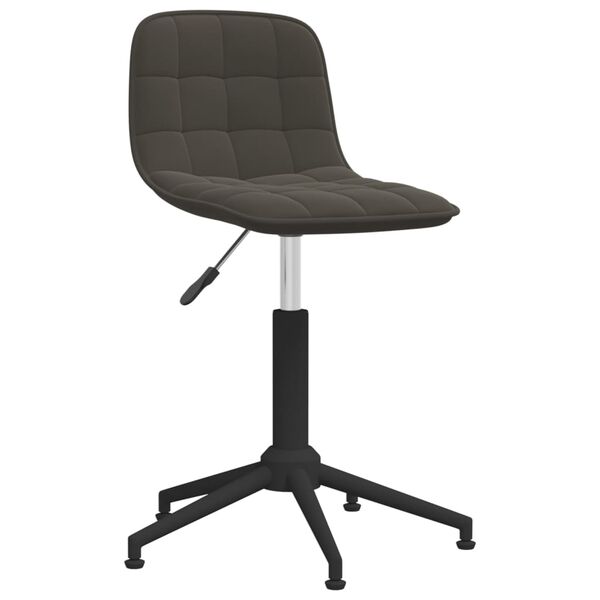 vidaXL Cadeira de jantar girat&oacute;ria veludo cinzento-escuro