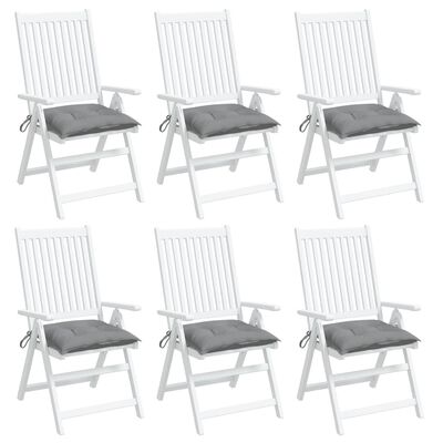 vidaXL Almofadões de cadeira 6 pcs 50x50x7 cm tecido oxford cinzento