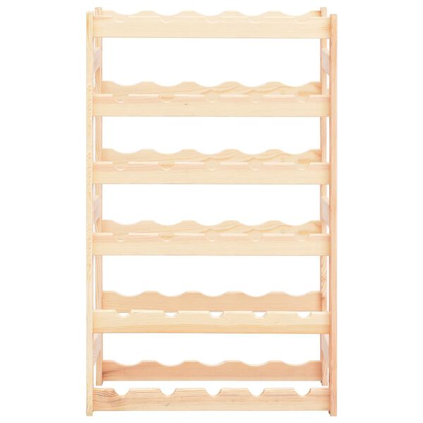 vidaXL Garrafeira para 30 garrafas madeira de pinho