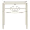 vidaXL Mesa cabeceira 42,5x33x44,5cm metal branco e vidro transparente