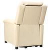 vidaXL Poltrona elevat&oacute;ria tecido cor creme