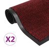 vidaXL Tapete controlo p&oacute; retangular tufado 2 pcs 120x180 cm vermelho