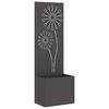 vidaXL Tela de Privacidade para Jardim Fretwork Preto 50 x 150 cm