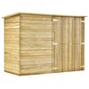 vidaXL Abrigo de jardim p/ bicicletas 232x110x170 cm pinho impregnado
