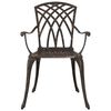vidaXL Conjunto de Jantar para Jardim 7 pcs Bronze Alum&iacute;nio