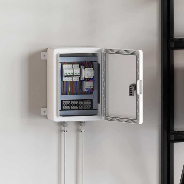 vidaXL Arm&aacute;rio de Controle Cinzeto 47 x 20 x 60 cm Pl&aacute;stico ABS